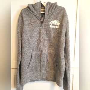 Roots Salt & Pepper Zip Up Hoodie Kids